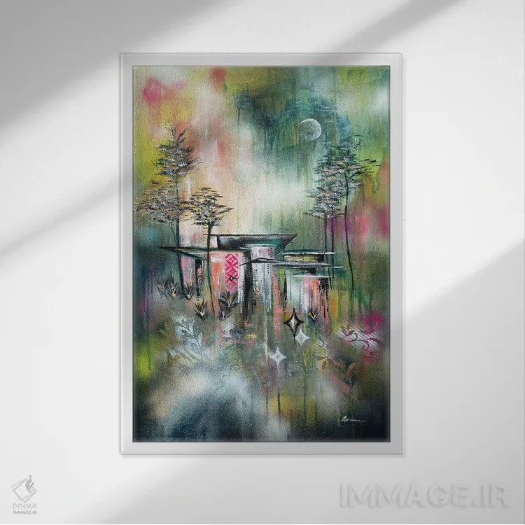 تابلو هارمونی I اثر آنجلا بیسون - نمای قابدار سفید