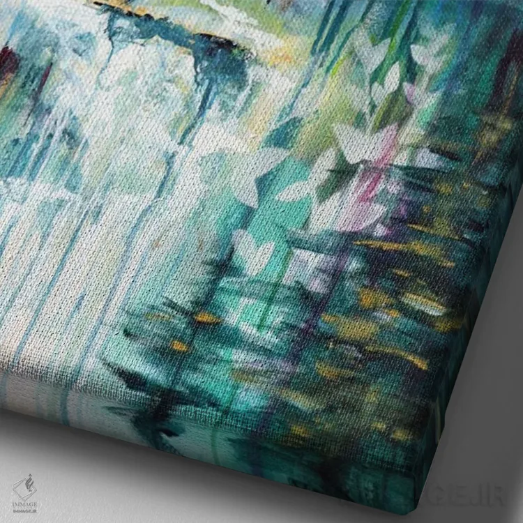 تابلو هارمونی XVII اثر آنجلا بیسون - نمای نزدیک بافت بوم