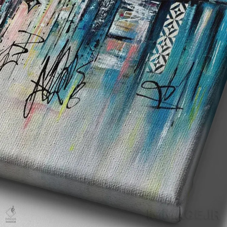 تابلو هارمونی VIII اثر آنجلا بیسون - نمای نزدیک بافت بوم