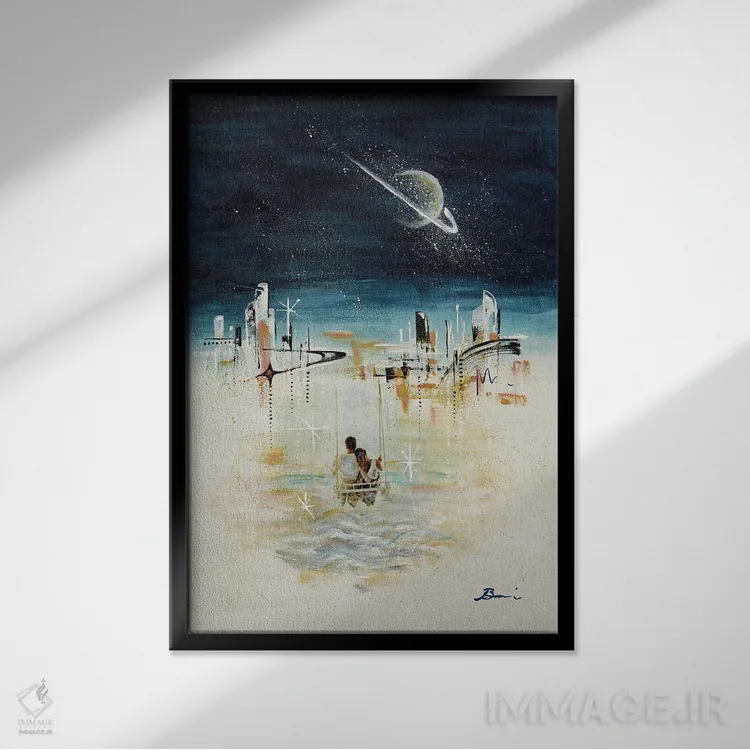 تابلو رویای میانهقرن III اثر آنجلا بیسون - نمای قابدار مشکی