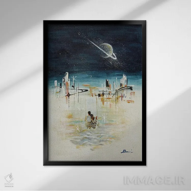 تابلو رویای میانهقرن III اثر آنجلا بیسون - نمای قابدار مشکی