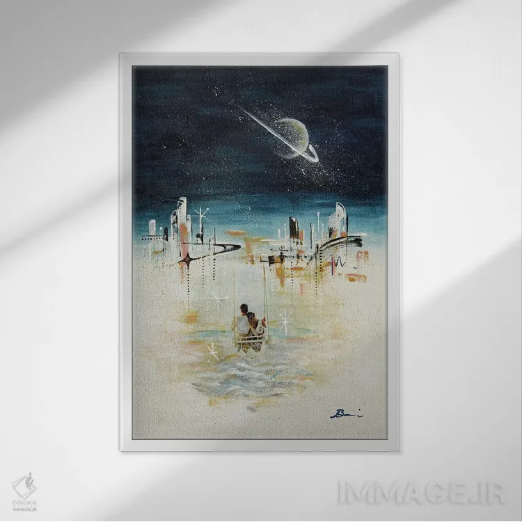تابلو رویای میانهقرن III اثر آنجلا بیسون - نمای قابدار سفید