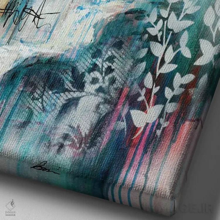 تابلو هارمونی XVI اثر آنجلا بیسون - نمای نزدیک بافت بوم