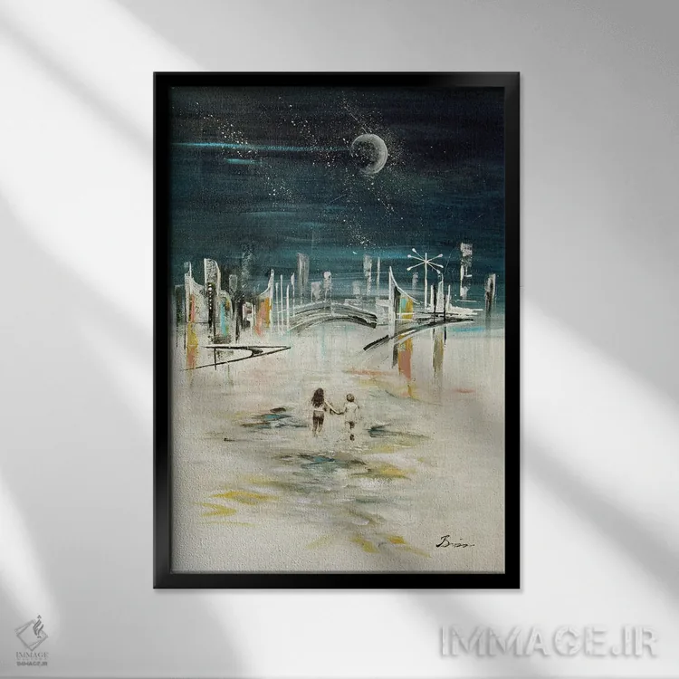 تابلو رویای میانهقرن IV اثر آنجلا بیسون - نمای قابدار مشکی