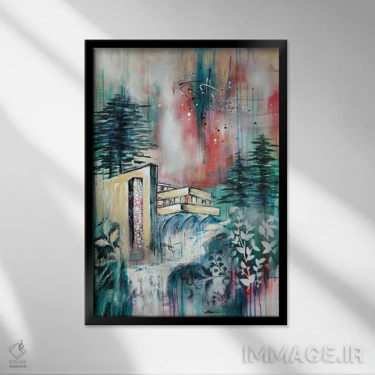 تابلو هارمونی XVI اثر آنجلا بیسون - نمای قابدار مشکی