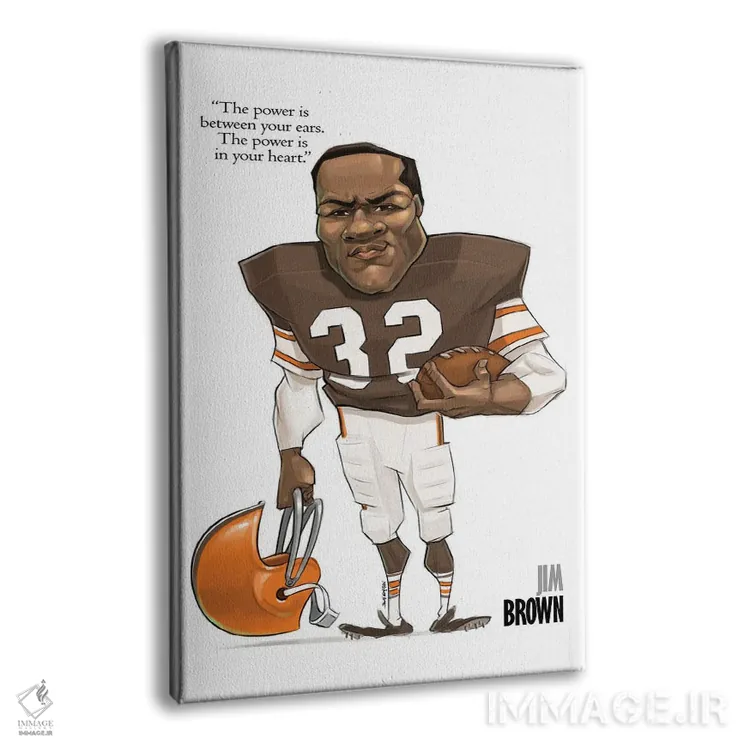 تابلو جیم براون (ورزشکار) اثر اندرو بیلی - نمای پرسپکتیو محصول
