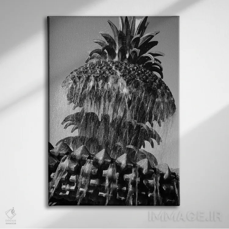 تابلو فوارهٔ آناناس اثر بنجامین پاجت - نمای روبهرو روی دیوار
