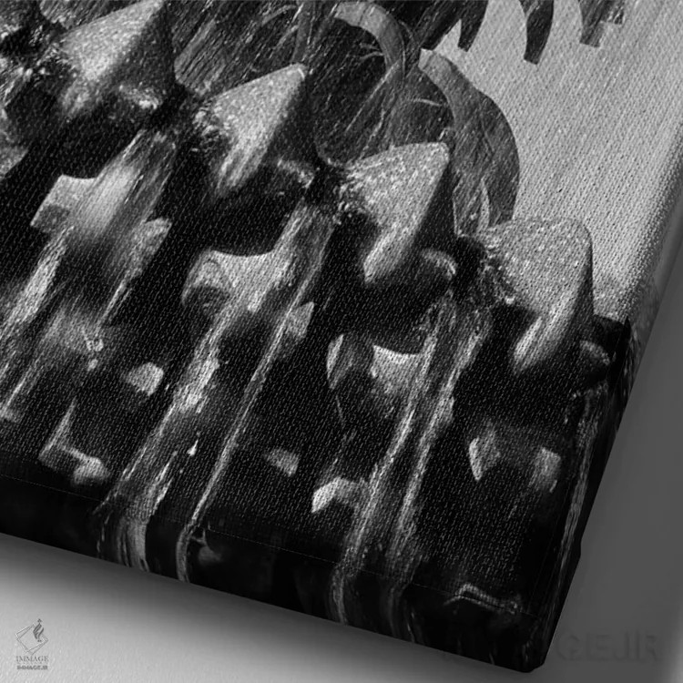 تابلو فوارهٔ آناناس اثر بنجامین پاجت - نمای نزدیک بافت بوم