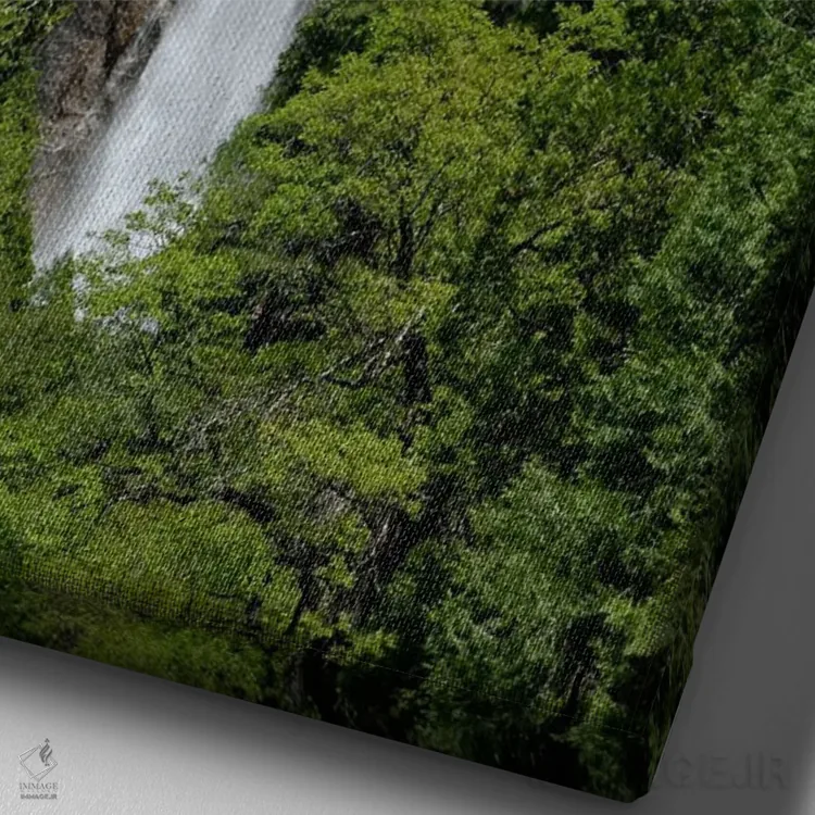 تابلو منظرهٔ آبشار پایین یوسیمیتی اثر بنجامین پاجت - نمای نزدیک بافت بوم