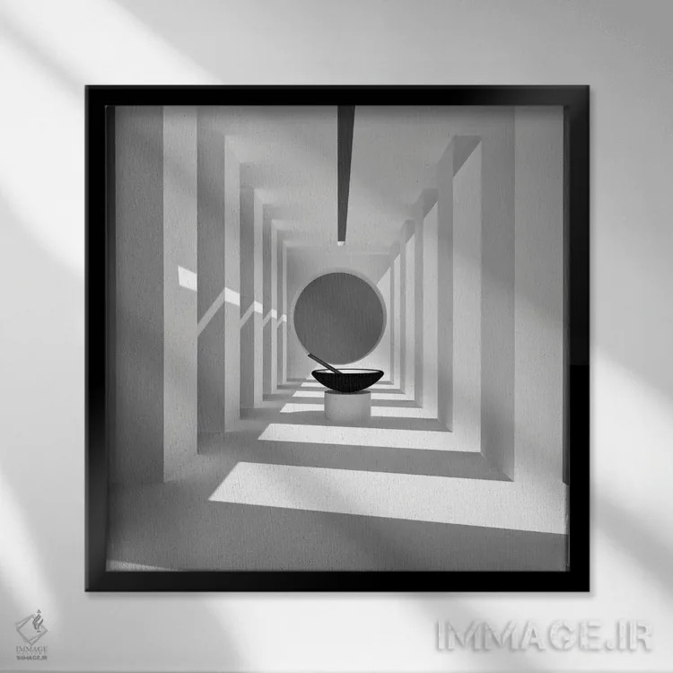 تابلو اتاق کاسهٔ میه (ژاپنی) اثر آنتونیوس بونیامین - نمای قابدار مشکی