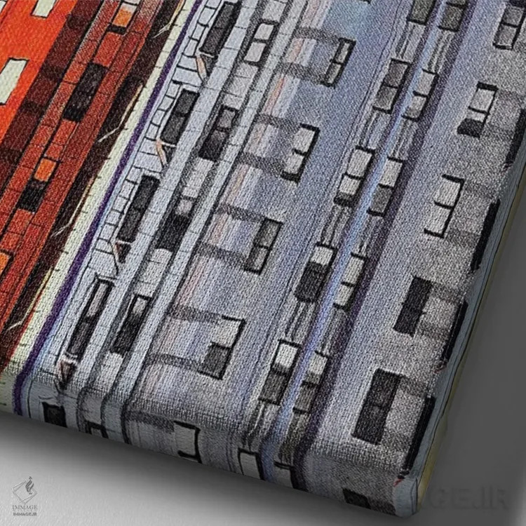 تابلو ساختمان کرایسلر رو به خورشید اثر بیکِیآرتکت (استودیو هنر و معماری) - نمای نزدیک بافت بوم