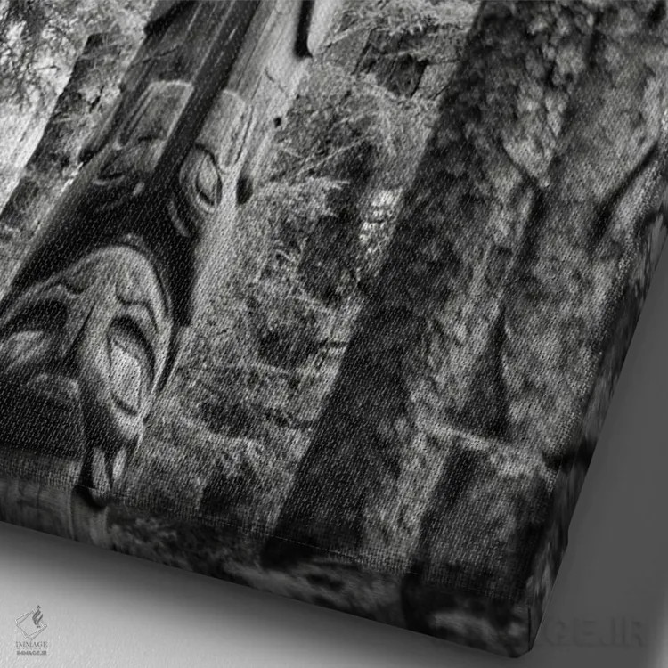 تابلو توتم افسانهای معاملهگر اثر بنجامین پاجت - نمای نزدیک بافت بوم