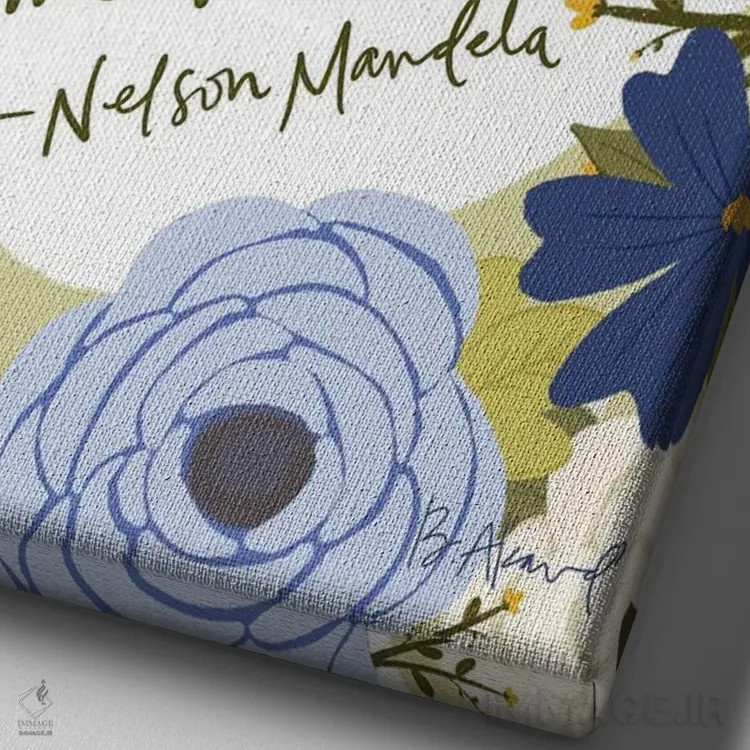 تابلو نلسون ماندلا اثر بک آکارد - نمای نزدیک بافت بوم