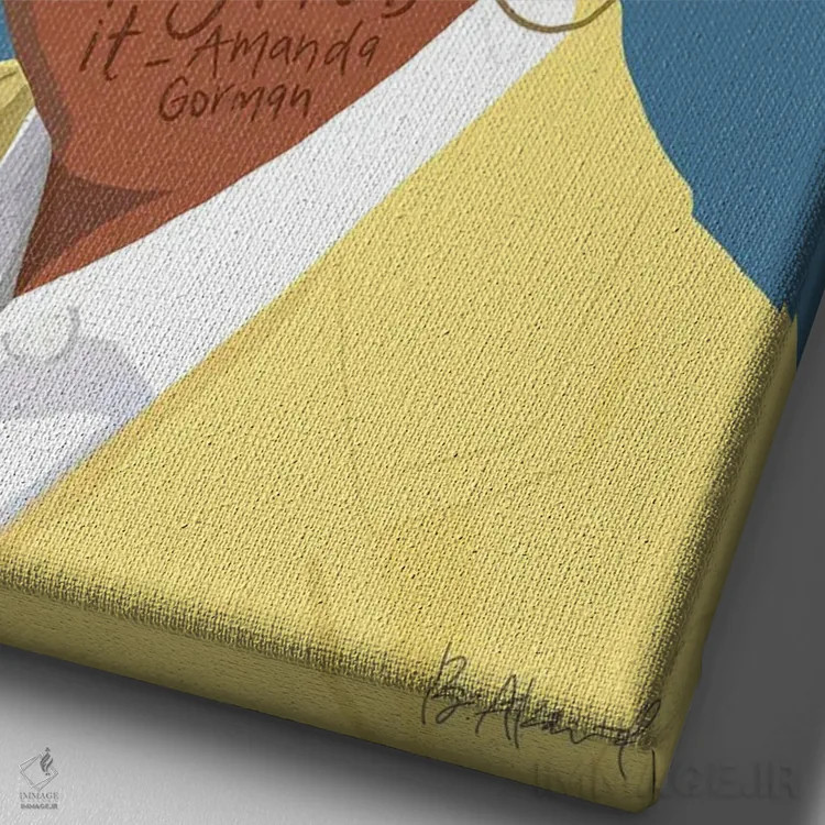 تابلو آماندا گورمن اثر بک آکارد - نمای نزدیک بافت بوم