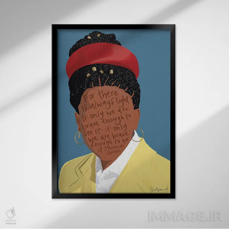 تابلو آماندا گورمن اثر بک آکارد - نمای قابدار مشکی