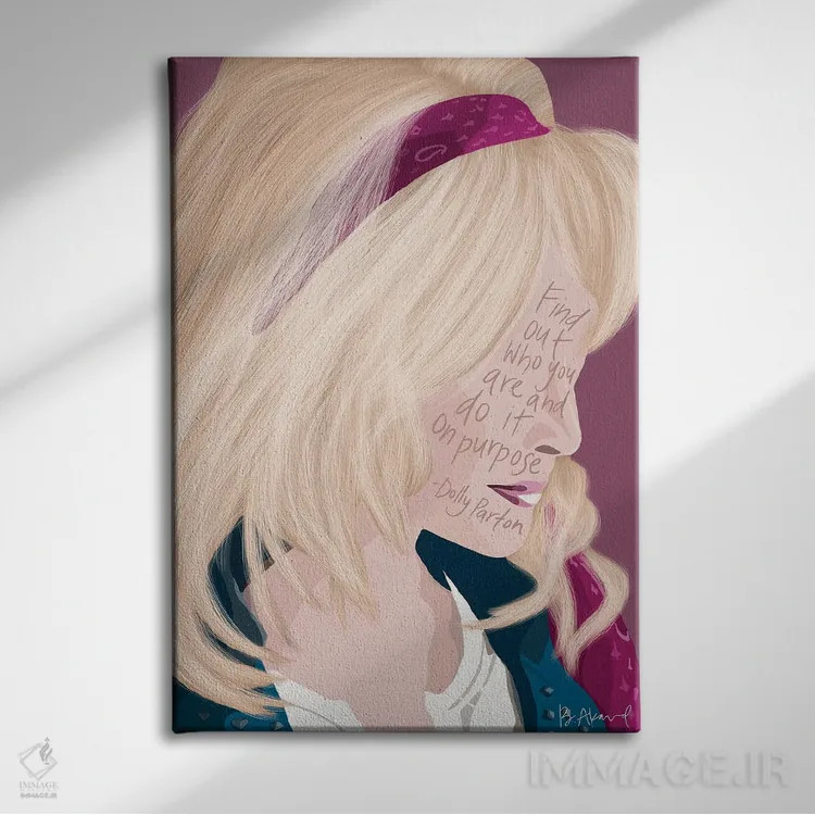 تابلو دالی پارتن اثر بک آکارد - نمای روبهرو روی دیوار