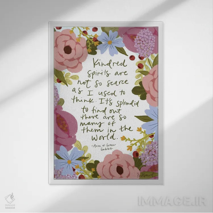 تابلو آن شرلی در گرین گیبلز اثر بک آکارد - نمای قابدار سفید