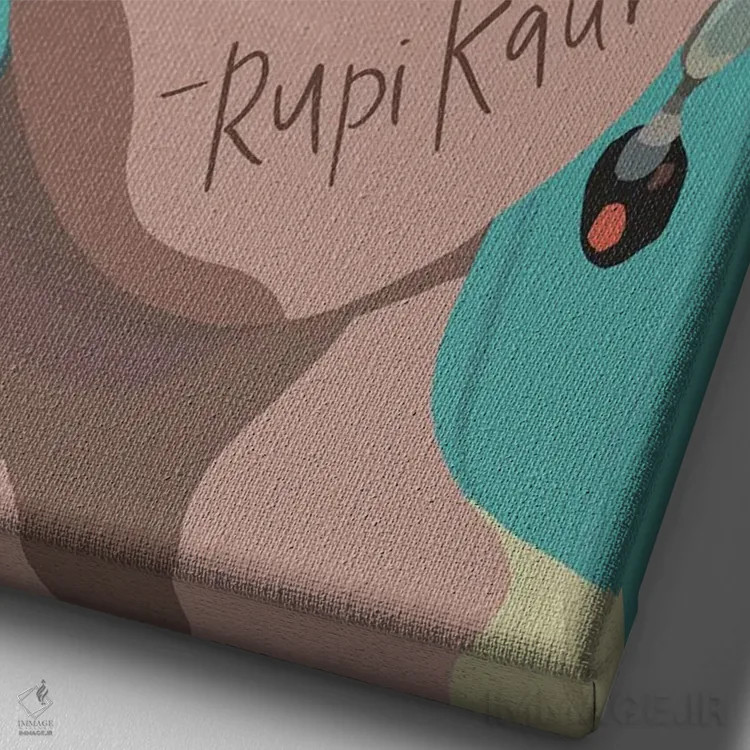 تابلو روپی کائور اثر بک آکارد - نمای نزدیک بافت بوم