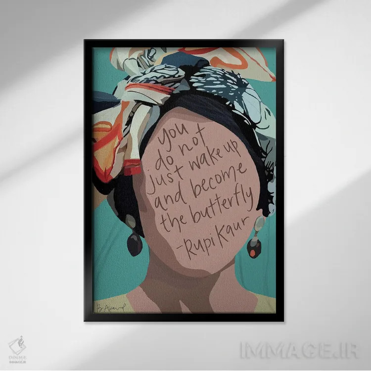 تابلو روپی کائور اثر بک آکارد - نمای قابدار مشکی