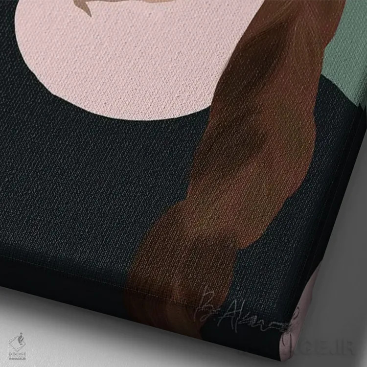 تابلو گرتا تونبرگ اثر بک آکارد - نمای نزدیک بافت بوم