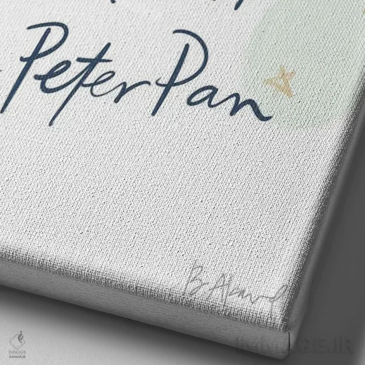 تابلو پیتر پن اثر بک آکارد - نمای نزدیک بافت بوم
