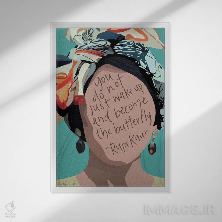 تابلو روپی کائور اثر بک آکارد - نمای قابدار سفید