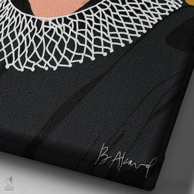 تابلو آر. بی. جی. (روث بیدر گینزبرگ) اثر بک آکارد - نمای نزدیک بافت بوم