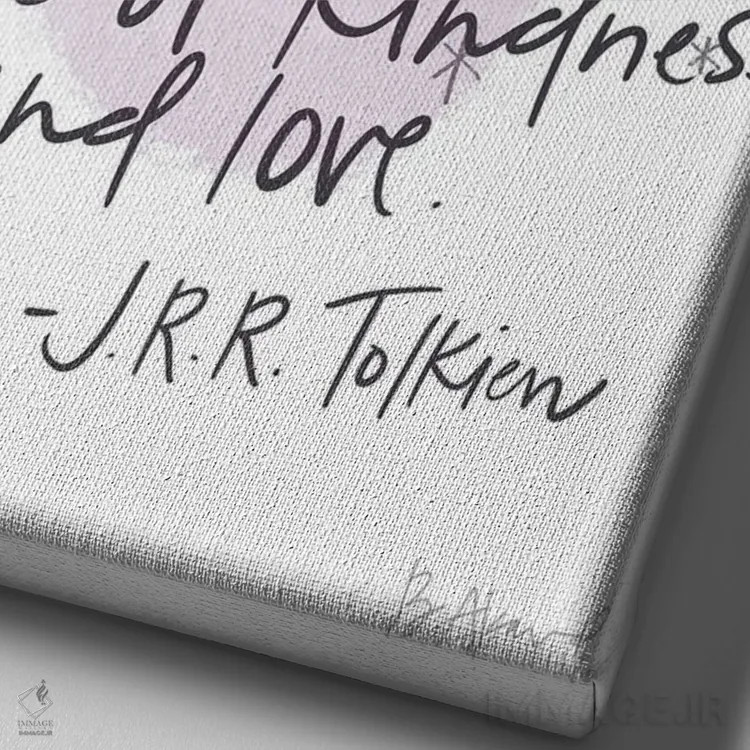 تابلو جی. آر. آر. تالکین اثر بک آکارد - نمای نزدیک بافت بوم