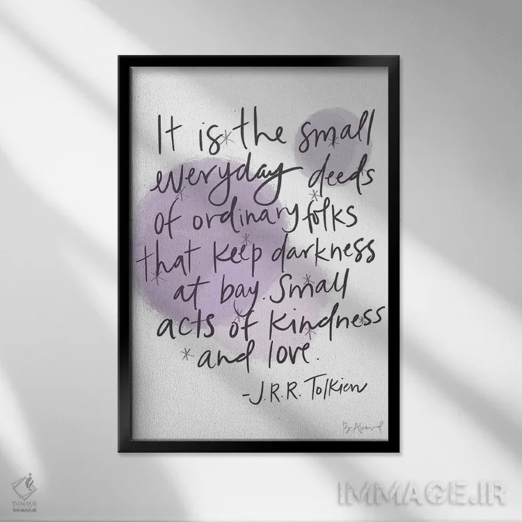 تابلو جی. آر. آر. تالکین اثر بک آکارد - نمای قابدار مشکی