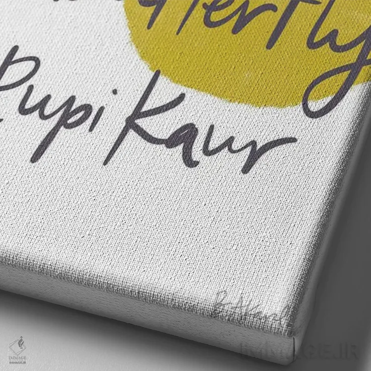 تابلو روبی کائور (پروانه) اثر بک آکارد - نمای نزدیک بافت بوم