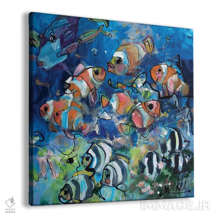 تابلو اولین غواصی اثر ماریکه بکه - نمای پرسپکتیو محصول