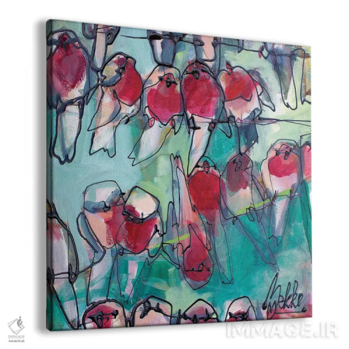 تابلو چهل سینهسرخ اثر ماریکه بکه - نمای پرسپکتیو محصول