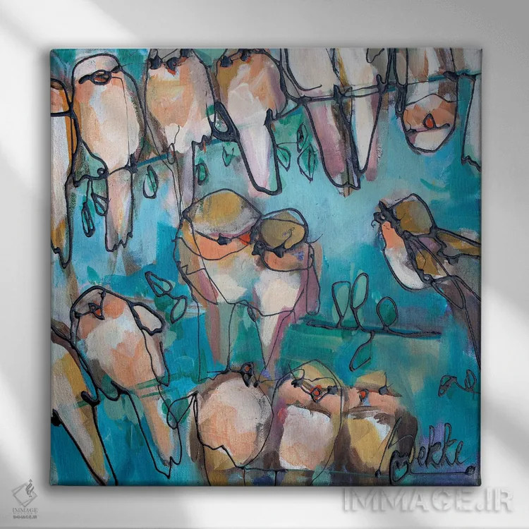 تابلو چهل دوستداشتنی اثر ماریکه بکه - نمای روبهرو روی دیوار