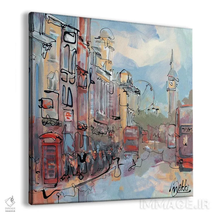 تابلو لندن تاریخی اثر ماریکه بکه - نمای پرسپکتیو محصول