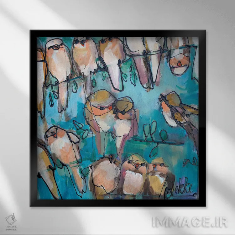 تابلو چهل دوستداشتنی اثر ماریکه بکه - نمای قابدار مشکی