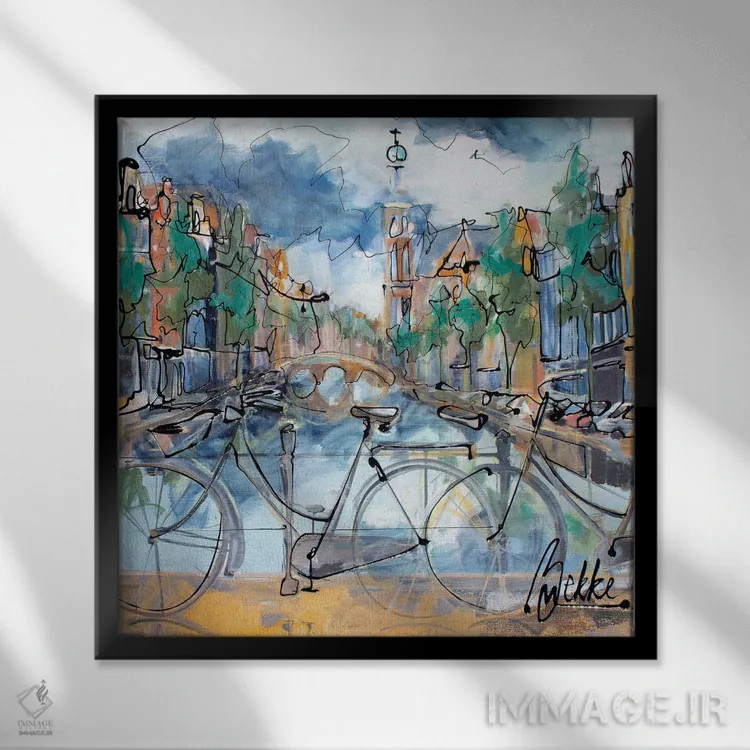 تابلو دمیها (لقب/نام) اثر ماریکه بکه - نمای قابدار مشکی