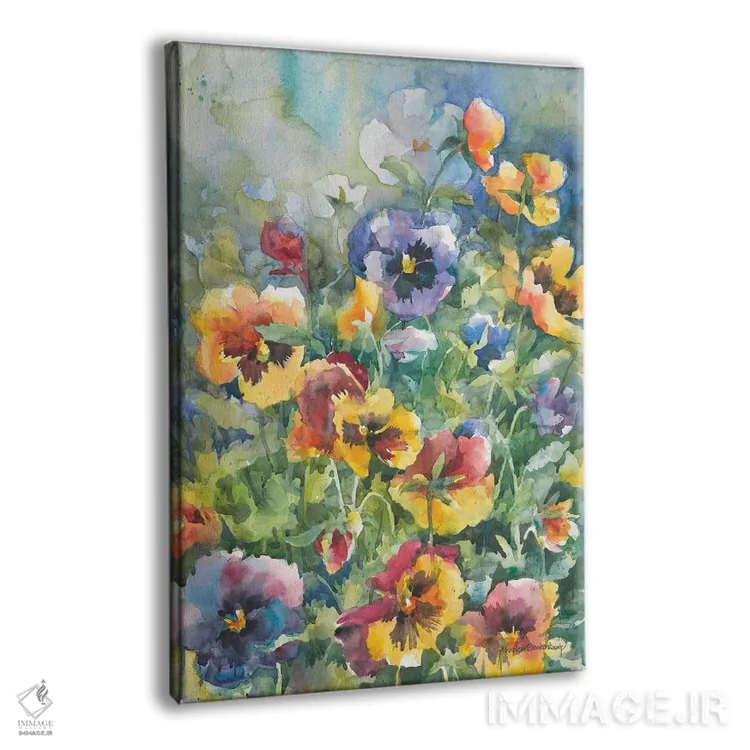 تابلو بنفشههای بینقص اثر آنلاین بوکنکمپ - نمای پرسپکتیو محصول