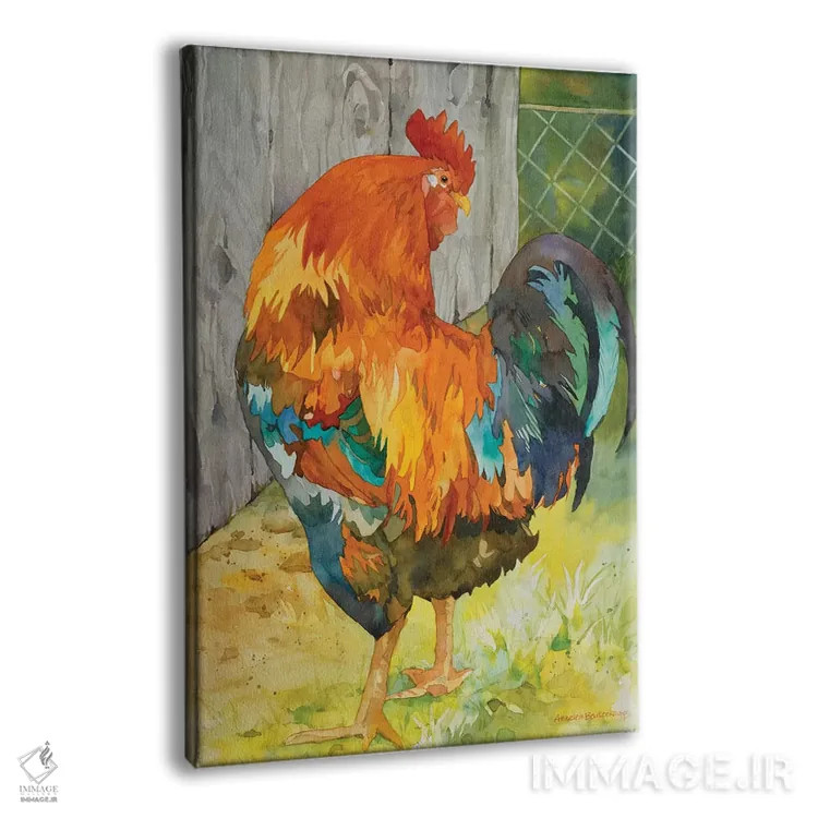 تابلو قفس خروس اثر آنلاین بوکنکمپ - نمای پرسپکتیو محصول