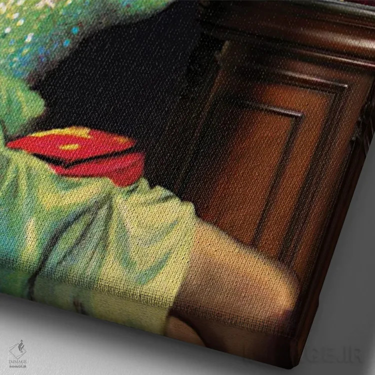 تابلو دوشنبه آبی اثر بری کایت - نمای نزدیک بافت بوم