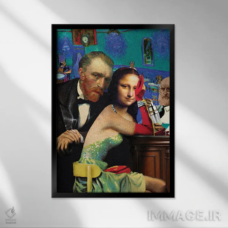 تابلو دوشنبه آبی اثر بری کایت - نمای قابدار مشکی