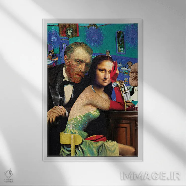 تابلو دوشنبه آبی اثر بری کایت - نمای قابدار سفید