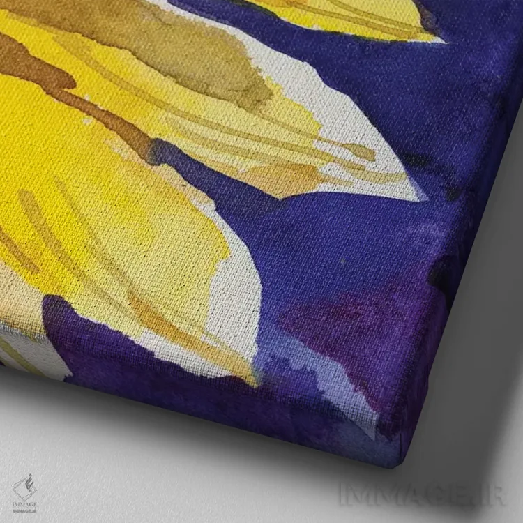 تابلو انقلاب خورشیدی اثر آنلاین بوکنکمپ - نمای نزدیک بافت بوم