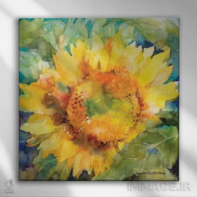 تابلو باران آفتابی اثر آنلاین بوکنکمپ - نمای روبهرو روی دیوار