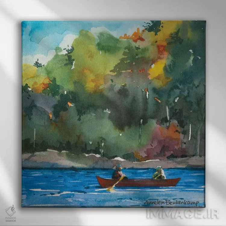 تابلو آرامش اثر آنلاین بوکنکمپ - نمای روبهرو روی دیوار