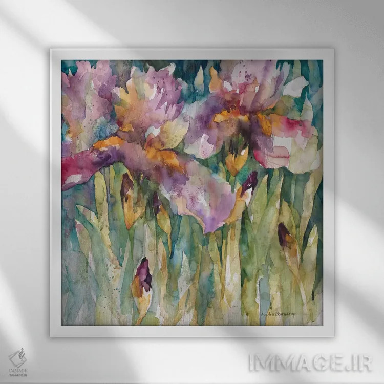 تابلو زنبق سیبری اثر آنلاین بوکنکمپ - نمای قابدار سفید