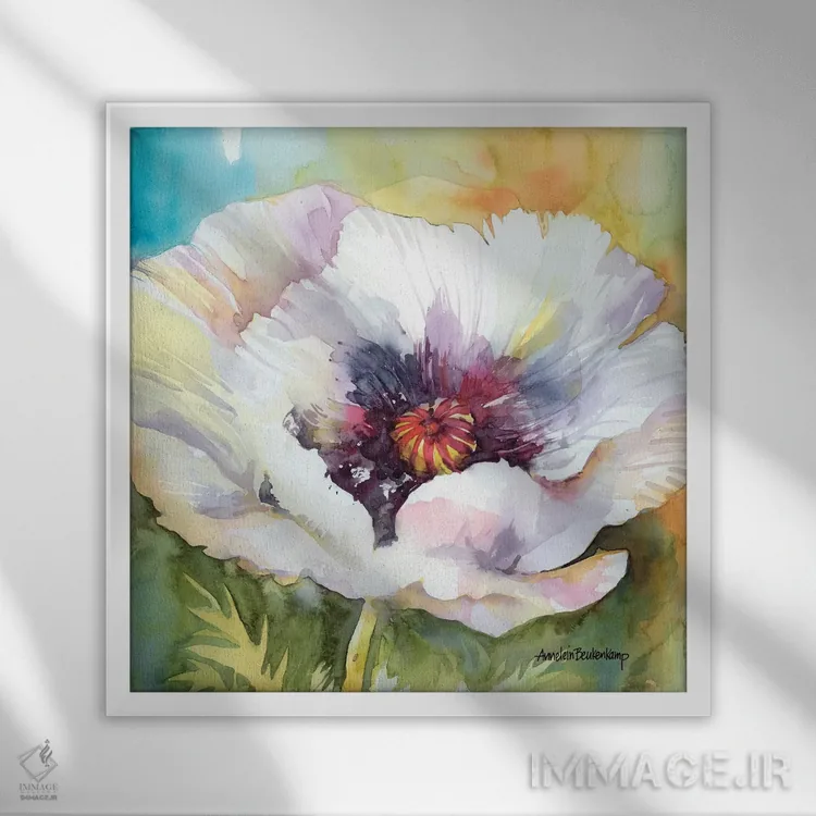 تابلو باشکوه اثر آنلاین بوکنکمپ - نمای قابدار سفید