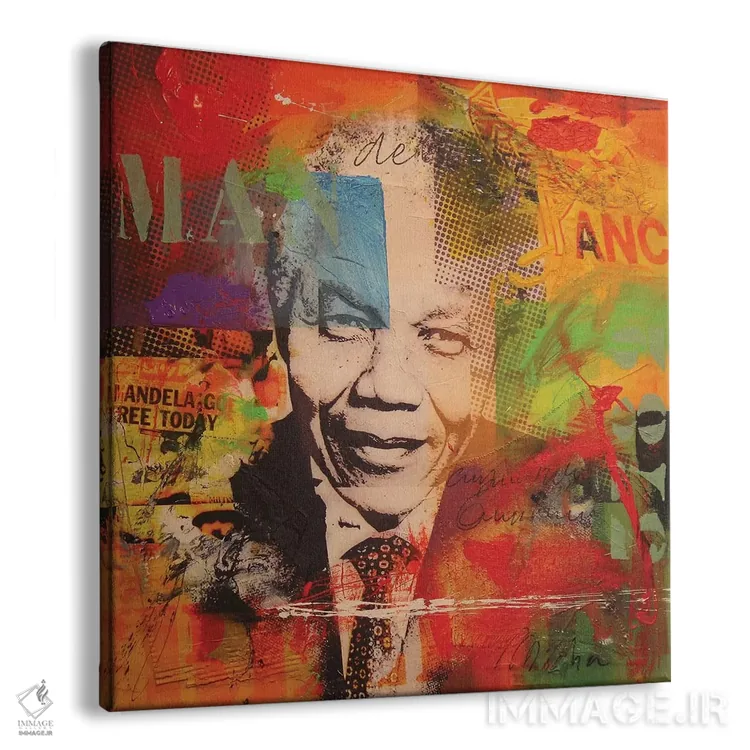 تابلو ماندلا اثر میکا بیکر - نمای پرسپکتیو محصول