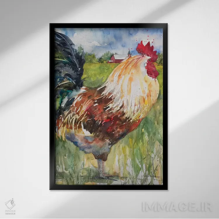 تابلو با عظمت اثر آنلاین بوکنکمپ - نمای قابدار مشکی