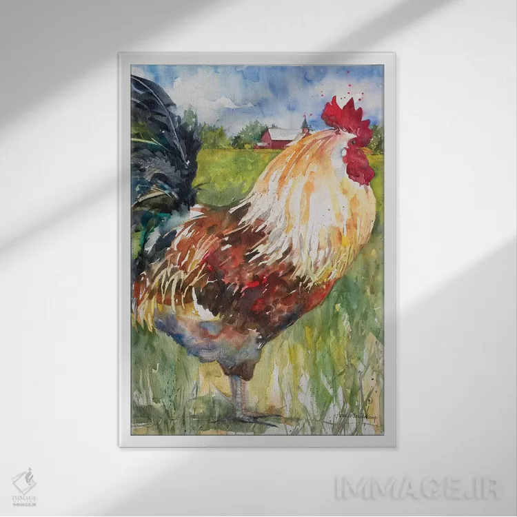 تابلو با عظمت اثر آنلاین بوکنکمپ - نمای قابدار سفید