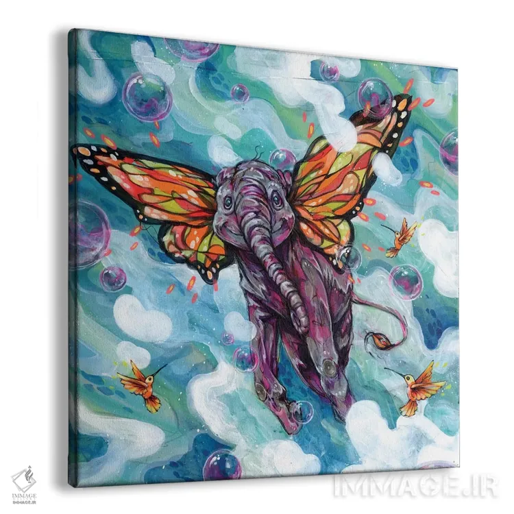 تابلو فیل آبنباتی اثر آرت برادران اسوارتز (استودیوی هنری) - نمای پرسپکتیو محصول